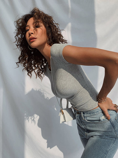 Juliet – T-shirt à manches courtes ajusté d'été
