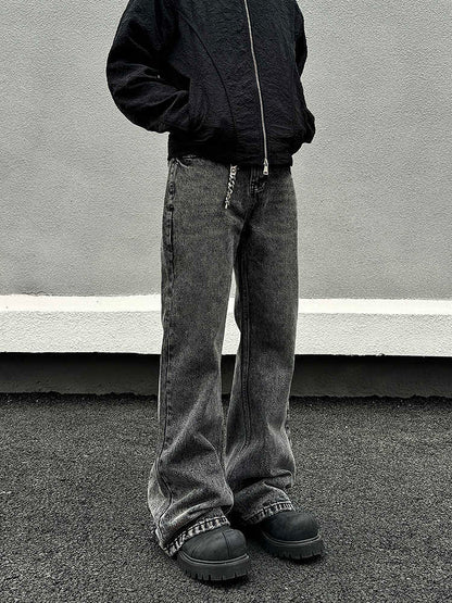Vincent – Jean Skinny Gris Délavé et Usé