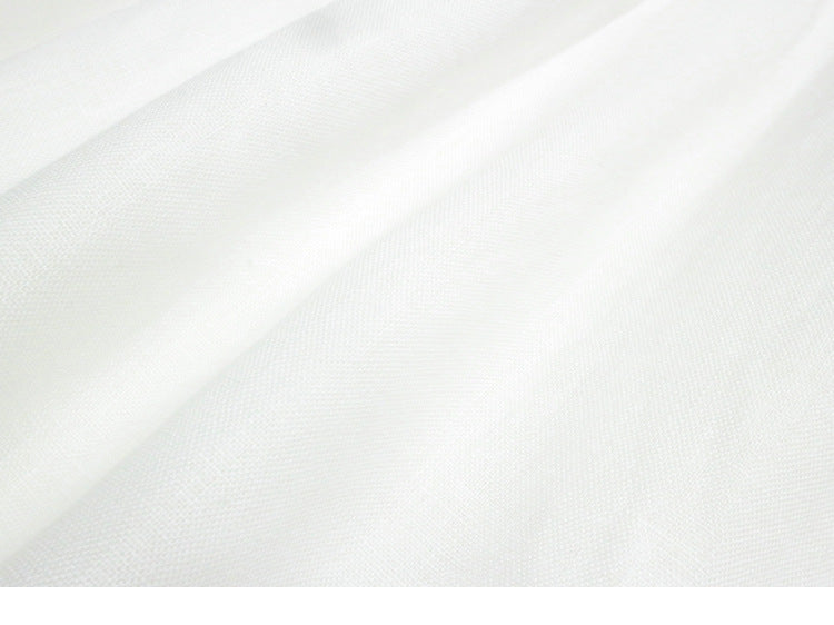 Helen – Robe en Lin Blanche