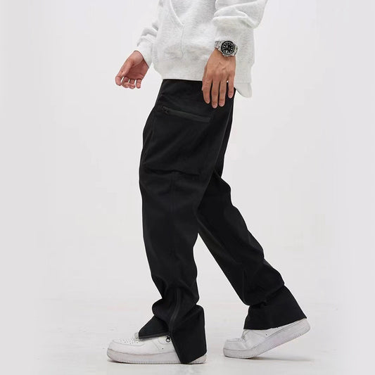 Simon – Pantalon rétro à fente avec fermeture éclair