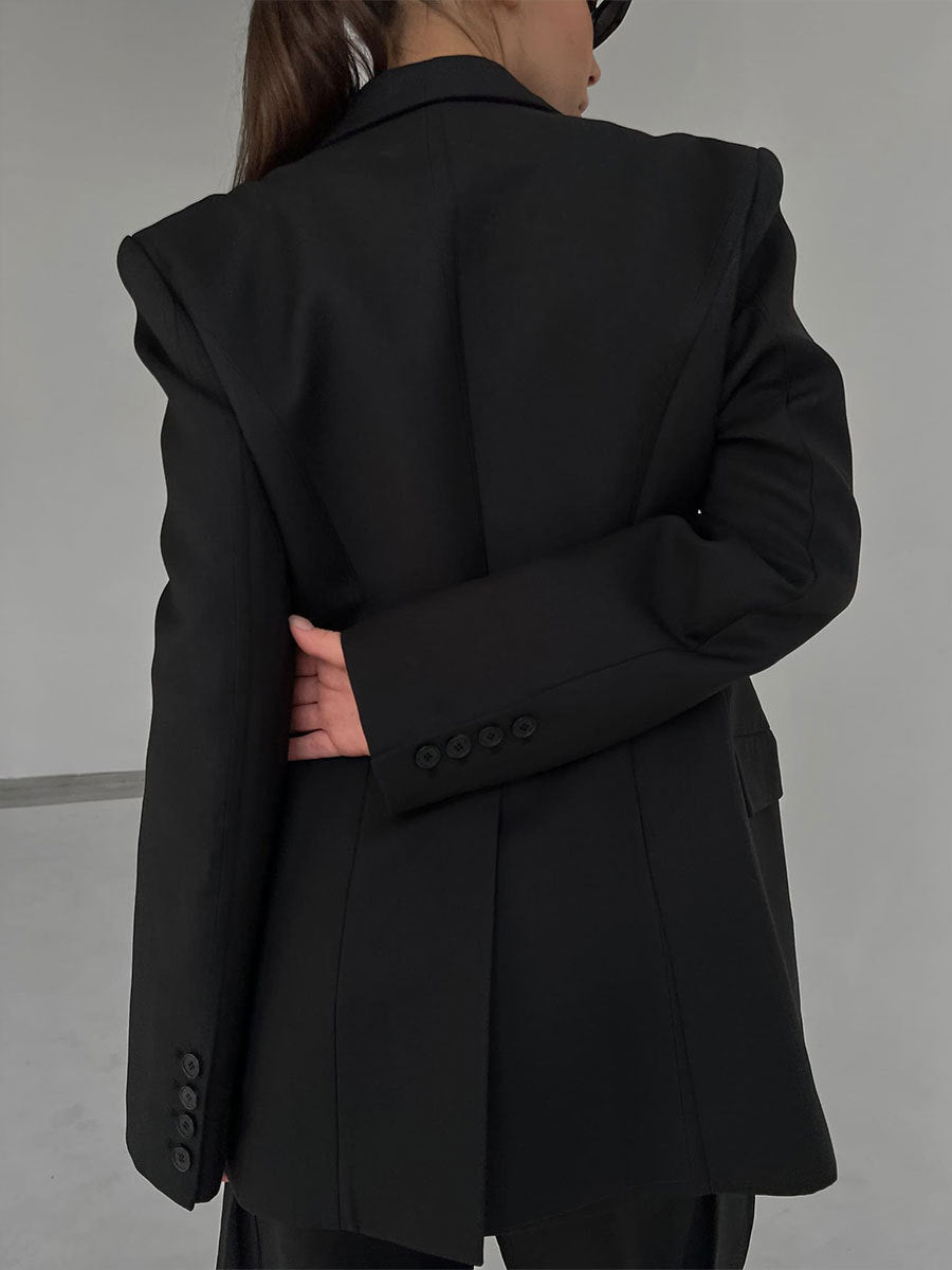 Joanne – Veste de costume ajustée à col en V
