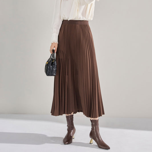 Sophie – Jupe Plissée Amincissante Taille Haute