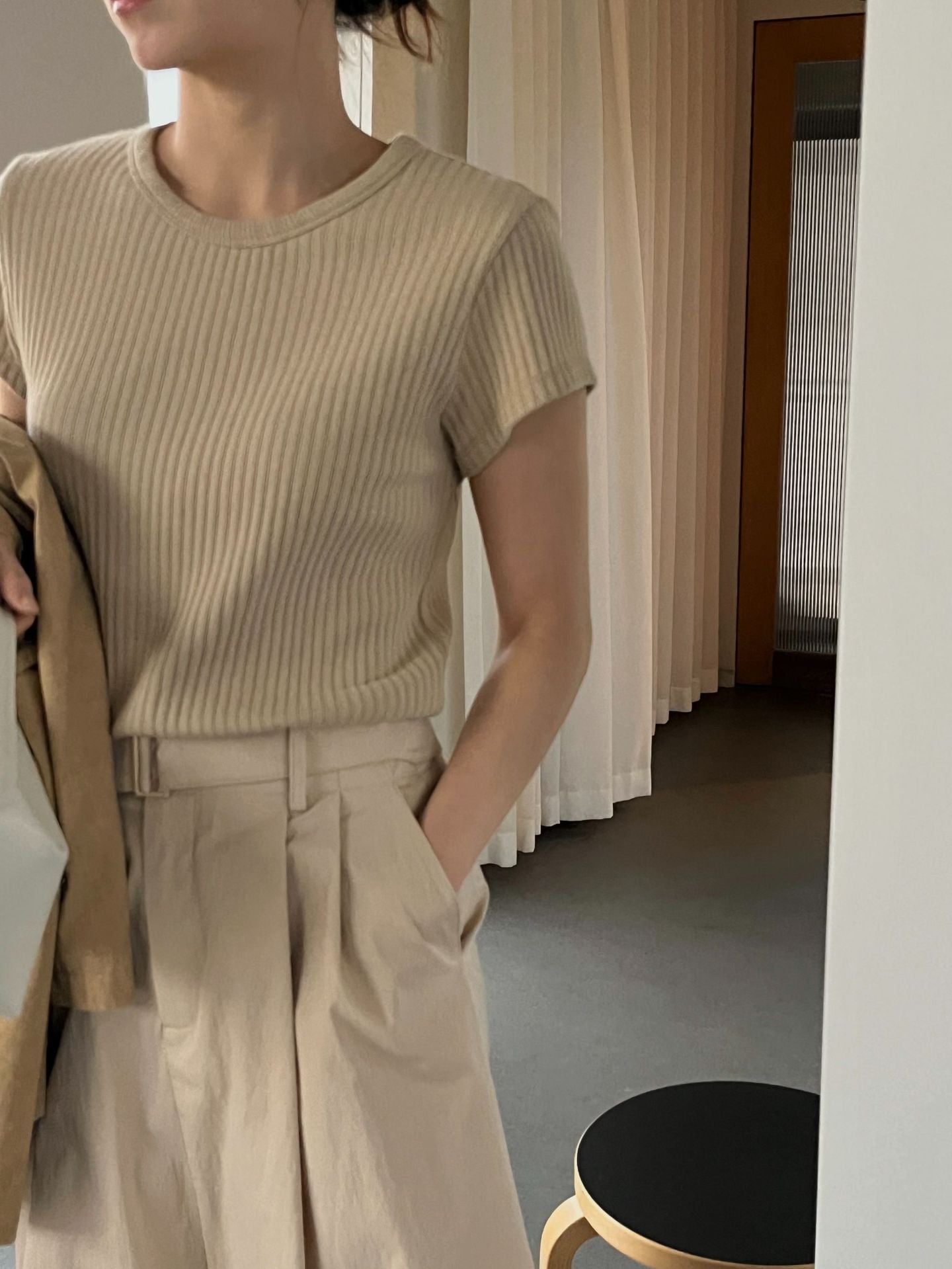 Anne – T-shirt à Manches Courtes avec Texture
