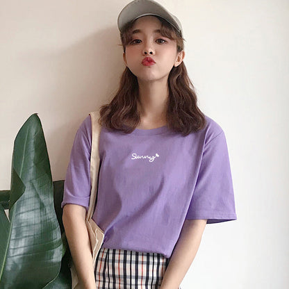 Rowan – T-shirt en Coton à Manches Courtes Imprimé