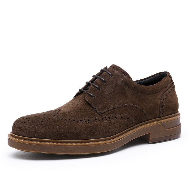 Edward – Chaussures Respirantes en Suède Vegan Gravure Vintage