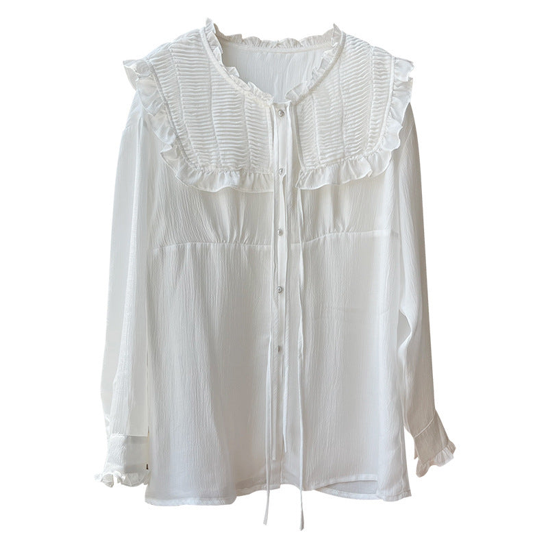 Louise – Chemisier en Tencel Blanc Printemps