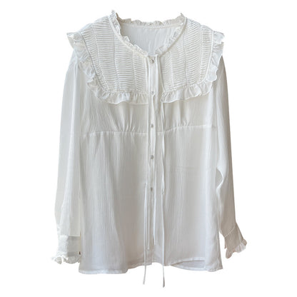 Louise – Chemisier en Tencel Blanc Printemps