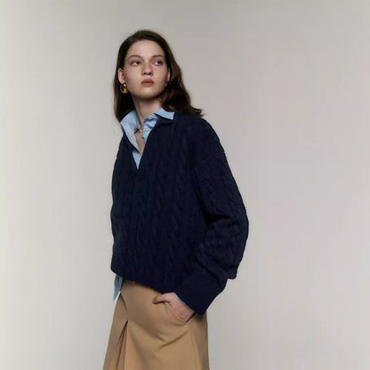 Patrick – Pull Col Polo en Laine Pure Style Décontracté