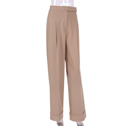 Sara – Pantalon de Costume Ample Taille Haute