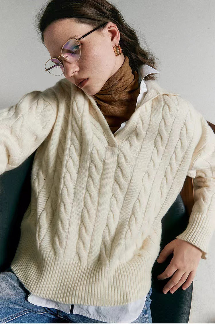 Patrick – Pull Col Polo en Laine Pure Style Décontracté