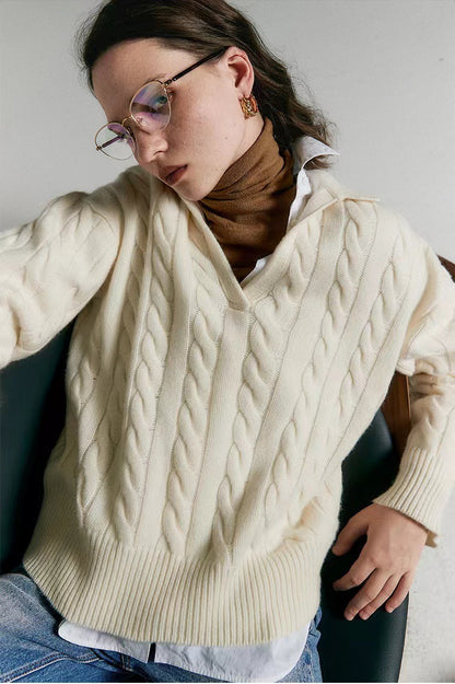 Patrick – Pull Col Polo en Laine Pure Style Décontracté