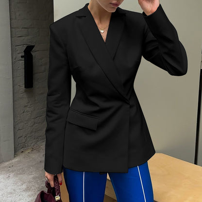 Miranda – Veste Ajustée Sexy à Manches Longues Sans Dos