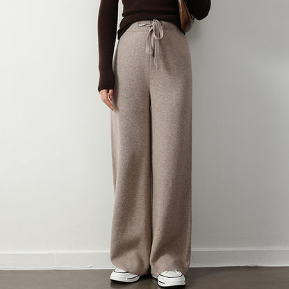 Jennifer – Pantalon droit large à taille élastique