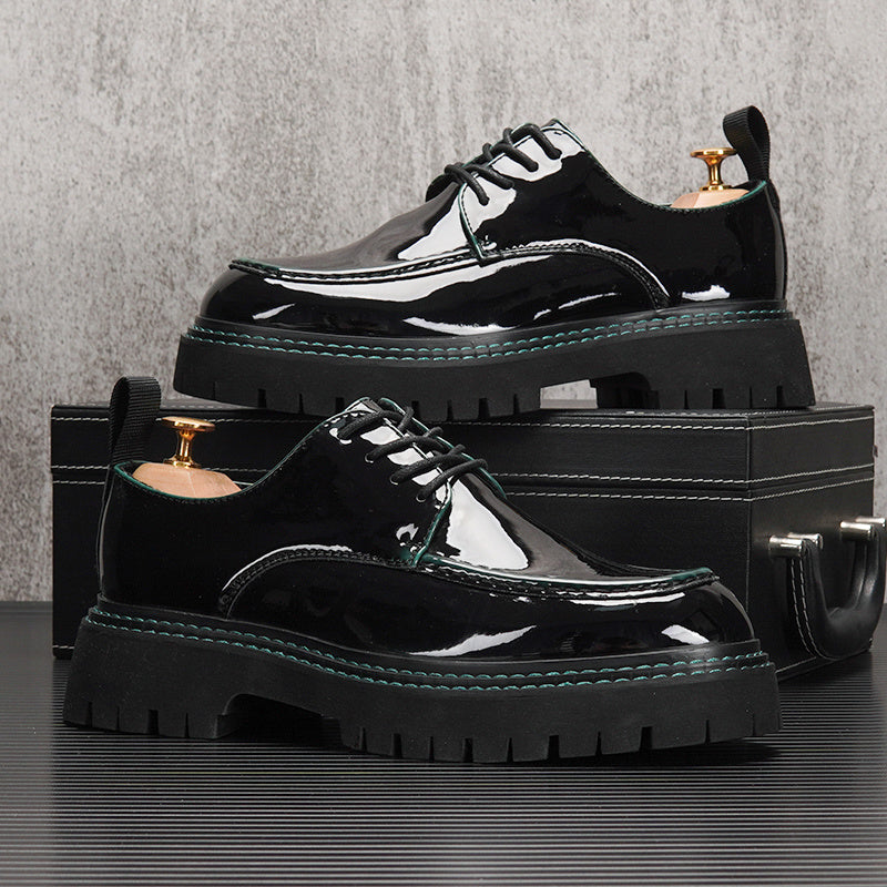 Rhys – Chaussures Casual Rétro Britanniques avec Semelle Épaisse