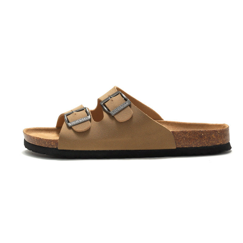 Jenny – Sandales de Plage en Liège avec Surface en Cuir Vegan