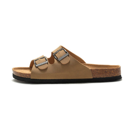 Jenny – Sandales de Plage en Liège avec Surface en Cuir Vegan