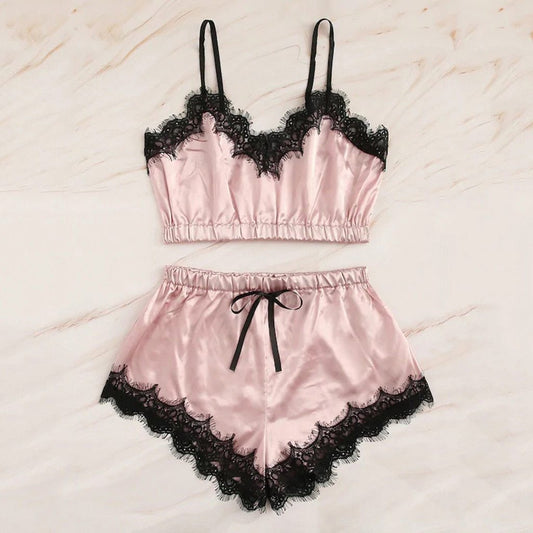 Rose – Ensemble de Lingerie Sexy sans Manches