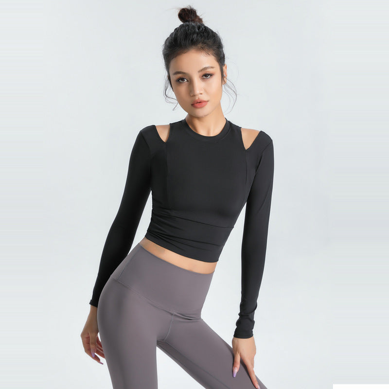 Sara – Vêtements de Yoga Slim à Manches Longues Élastiques