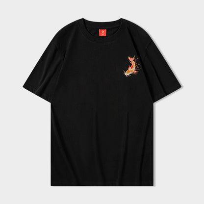 Nathan – T-shirt à col rond et manches courtes avec motif Koi