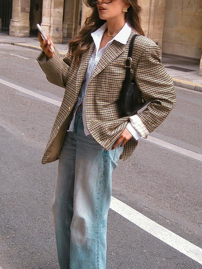 Patricia – Blazer à carreaux élégant