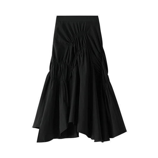 Jessica – Jupe Midi Plissée Noir et Blanc