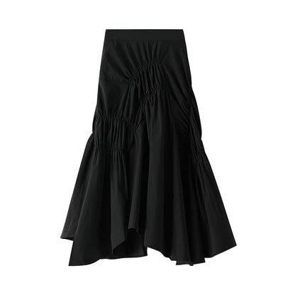 Jessica – Jupe Midi Plissée Noir et Blanc
