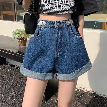 Diana – Shorts en Denim Rétro Larges et Fins