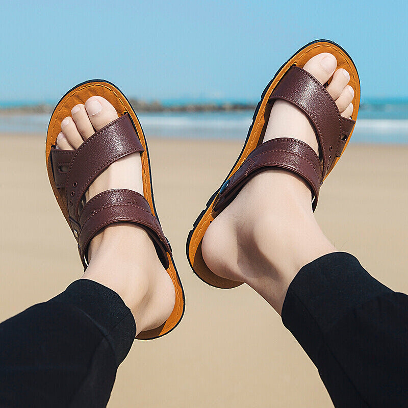 Walter – Sandales de Plage en Cuir Vegan pour Hommes