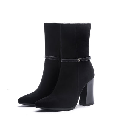 Sandra – Bottes Épaisses à Talons Hauts pour Femmes