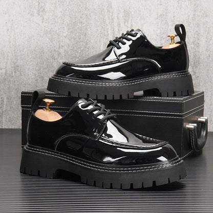 Rhys – Chaussures Casual Rétro Britanniques avec Semelle Épaisse