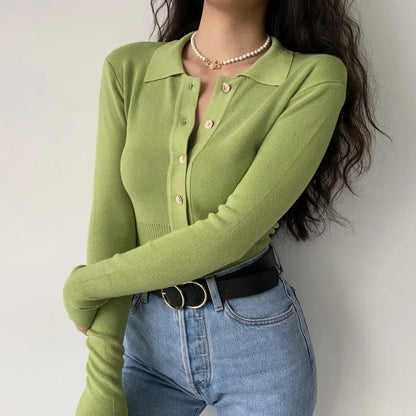 Giles – Pull à col polo slim rétro