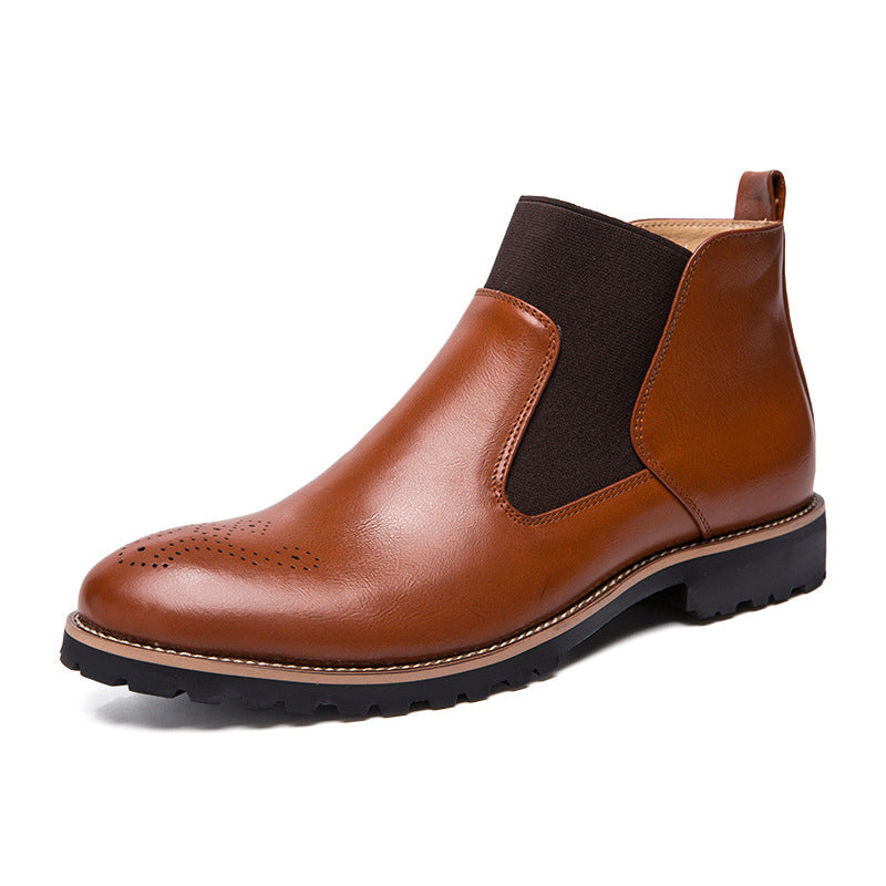 Doug – Bottes Chelsea Hautes en Cuir Vegan Décontracté