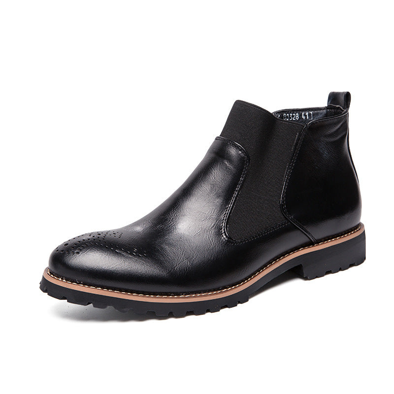 Doug – Bottes Chelsea Hautes en Cuir Vegan Décontracté