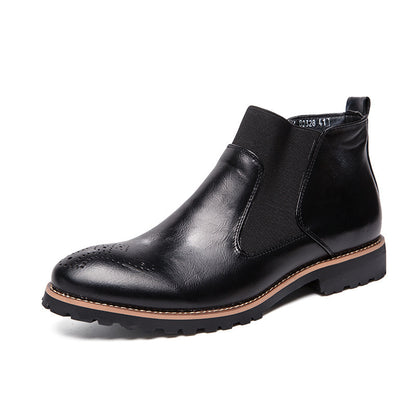 Doug – Bottes Chelsea Hautes en Cuir Vegan Décontracté