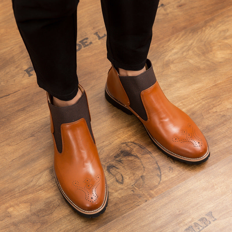 Doug – Bottes Chelsea Hautes en Cuir Vegan Décontracté