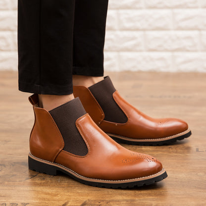Doug – Bottes Chelsea Hautes en Cuir Vegan Décontracté