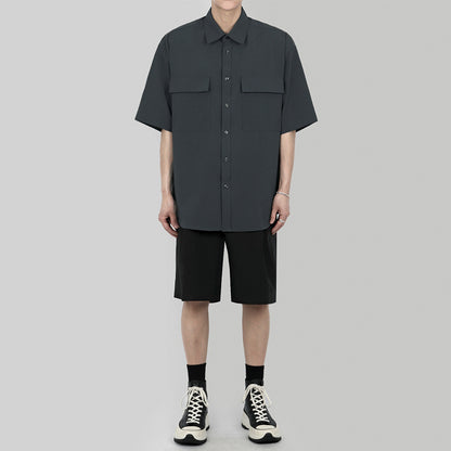 Mark – Chemise Décontractée à Manches Courtes Tendance Coréenne pour Hommes