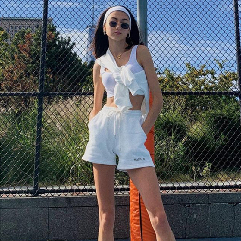 Barbara – Ensemble de Pull à Col Polo Blanc Rétro