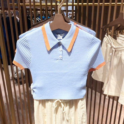 Duncan – T-shirt Slim Fit avec Col Polo et Manches Courtes