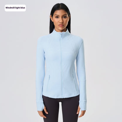 Janet – Veste de Sport Élastique avec Fermeture Éclair pour Yoga et Fitness