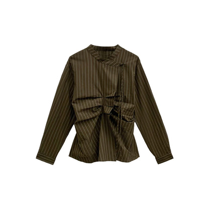 Diana – Chemise Rayée avec Design Intérieur