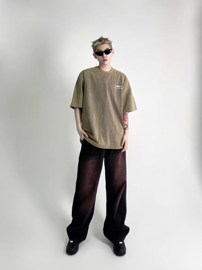 Jay – Jean Rouge Noir Décoloré