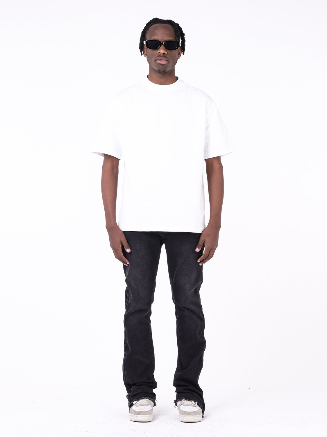 Darren – Pantalon en Denim Décontracté Taille Moyenne Élastique