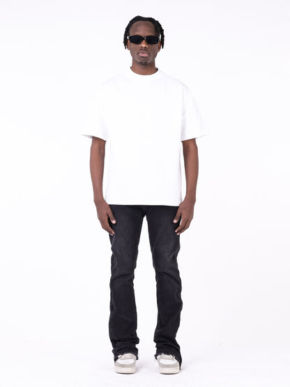 Darren – Pantalon en Denim Décontracté Taille Moyenne Élastique