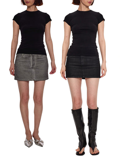 Wendy – T-shirt à Manches Courtes Col Rond à Effet Amincissant