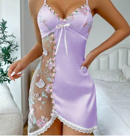 Nicole – Ensemble Deux Pièces T-back en Dentelle Sexy