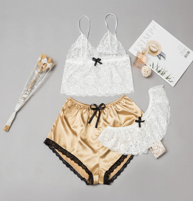 Natasha – Ensemble de Lingerie en Satin avec Dentelle