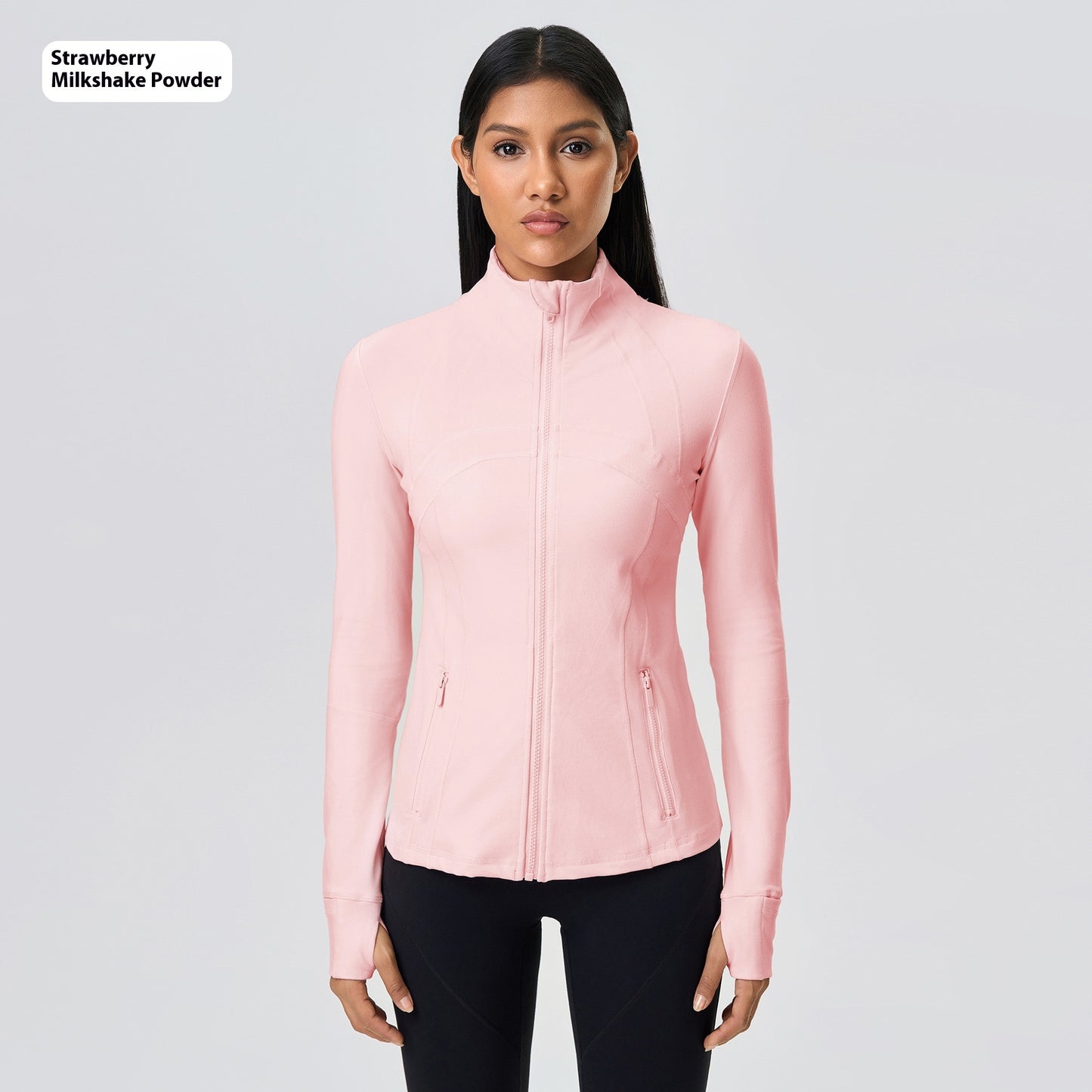 Janet – Veste de Sport Élastique avec Fermeture Éclair pour Yoga et Fitness