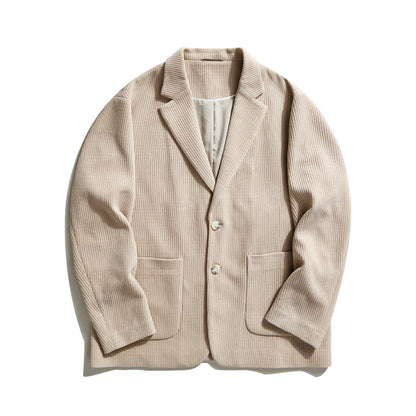 Joshua – Veste de costume à rayures texturées, décontractée et simple