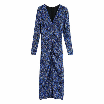 Heidi – Robe mi-longue à imprimé élégant